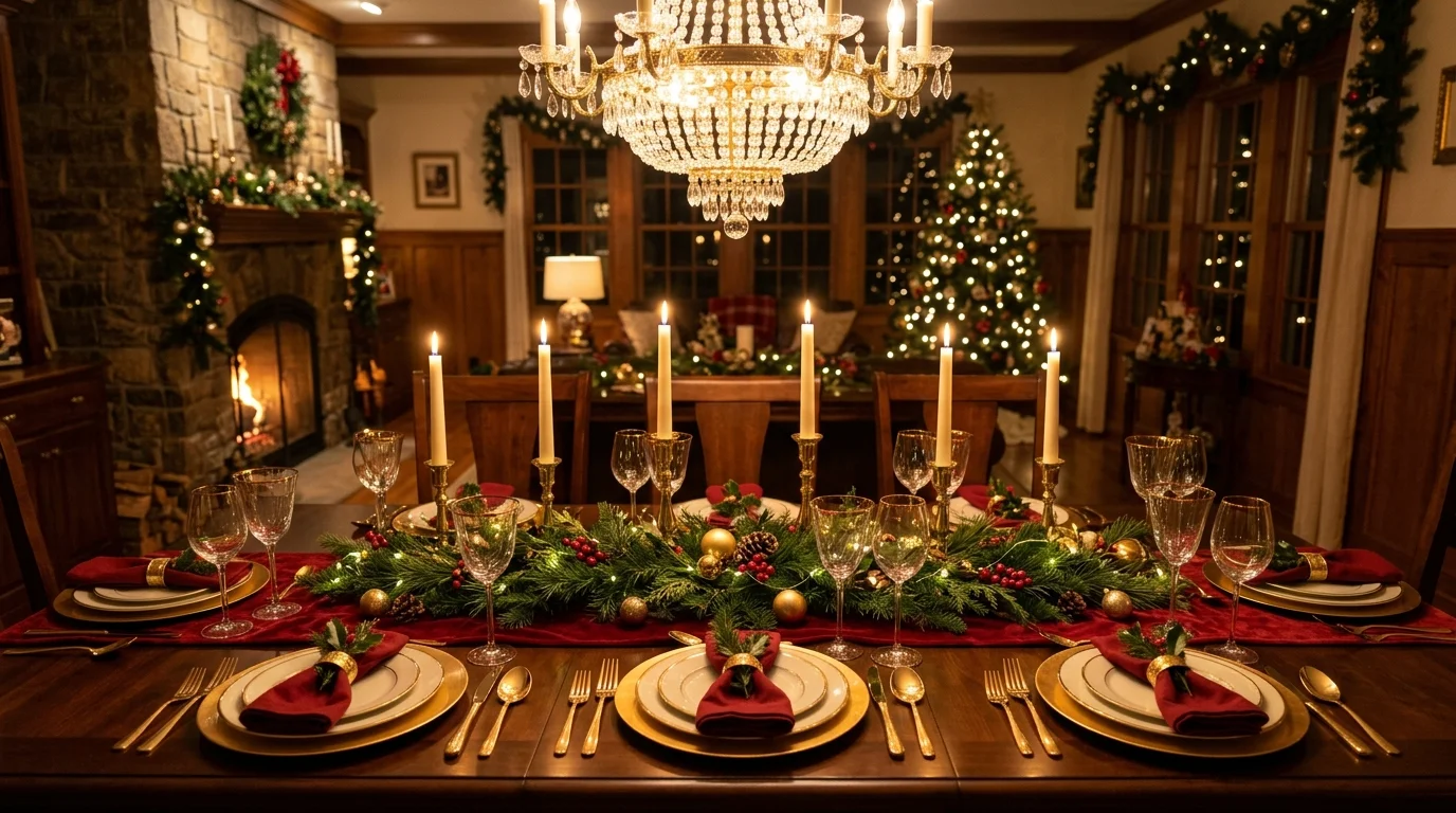 13 Beautiful Christmas Table Runner Ideas for a Festive Dining Table