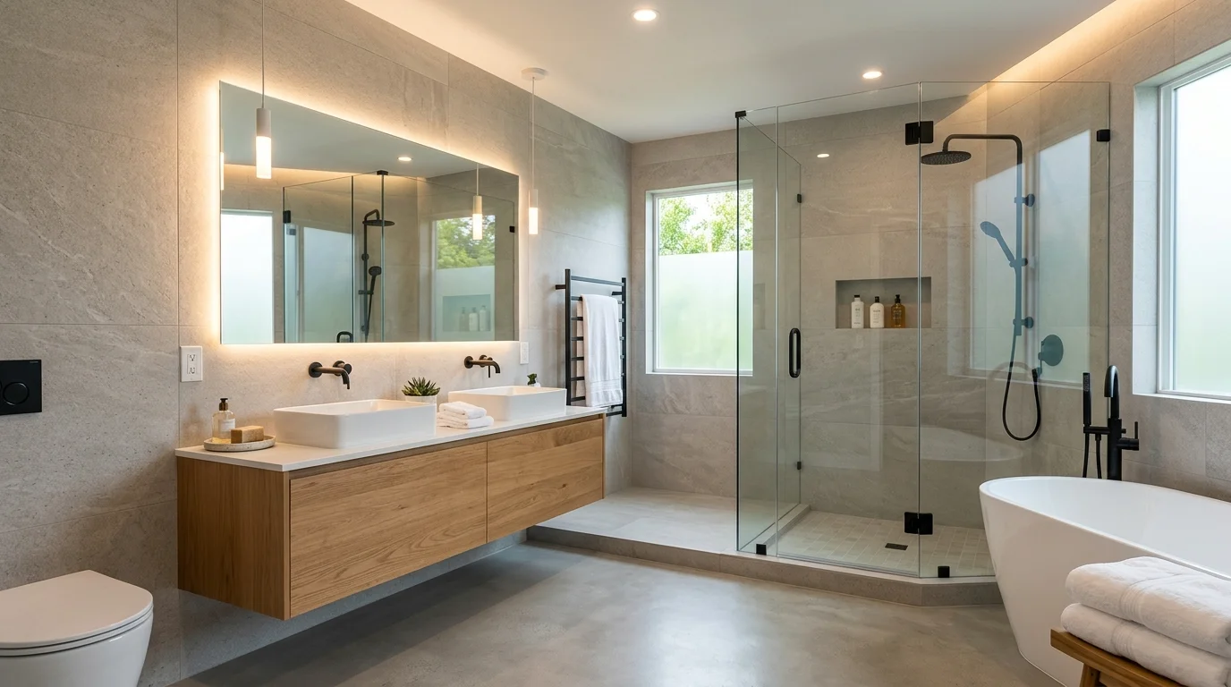 A wreath with a wooden sign centerpiece surrounded by fall foliage mounted on a door soft lighting charming seasonal decor no people