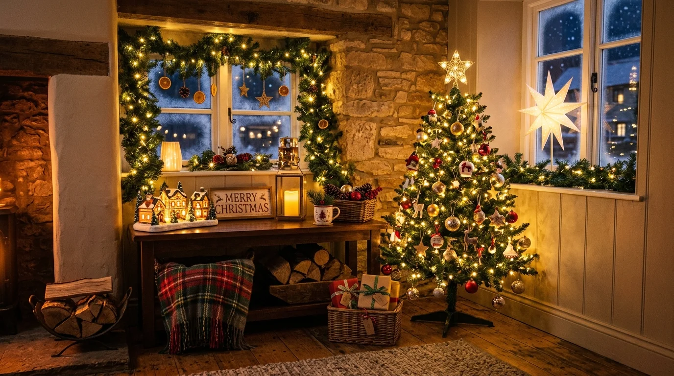 A modern minimalist corner with sculptural chair, single statement art piece, and subtle lighting, clean architectural design, calm sophisticated feel, no people