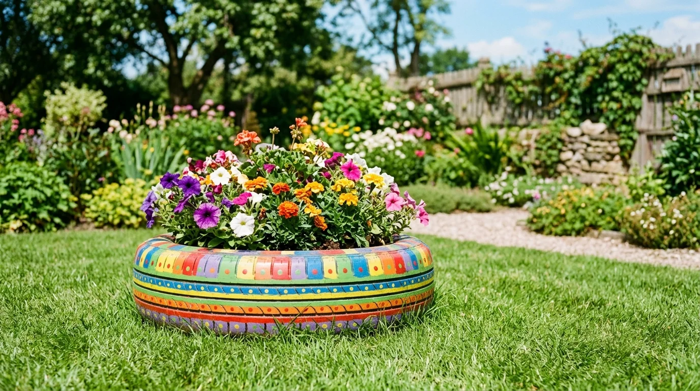13 Clever Upcycled Old Tire Ideas for Unique Garden and Home Decor