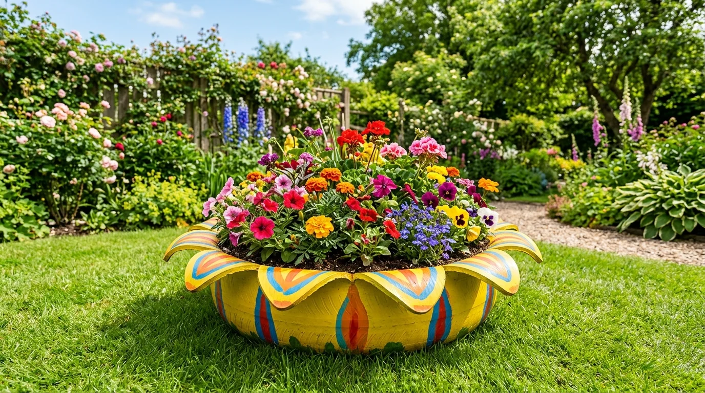 12 Creative Tire Flower Planter Ideas for a Colorful Garden Display