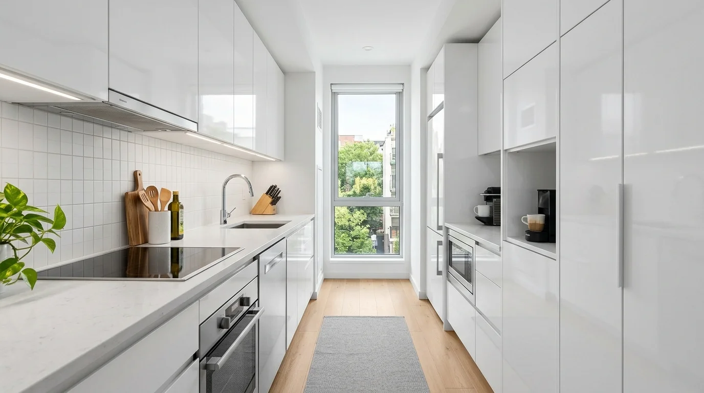 13 Efficient Galley Kitchen Ideas for a Streamlined Narrow Cookspace