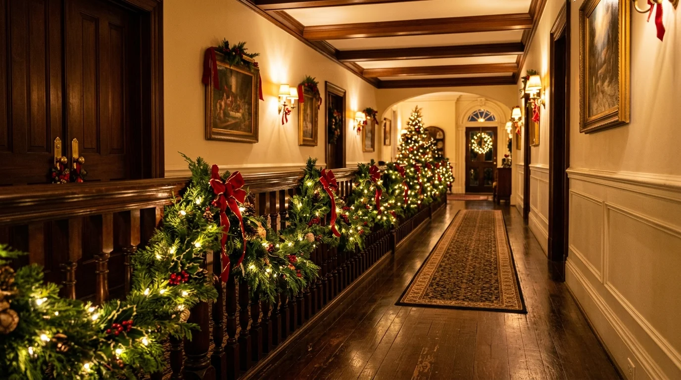 13 Festive Christmas Hallway Decoration Ideas for a Welcoming Passage