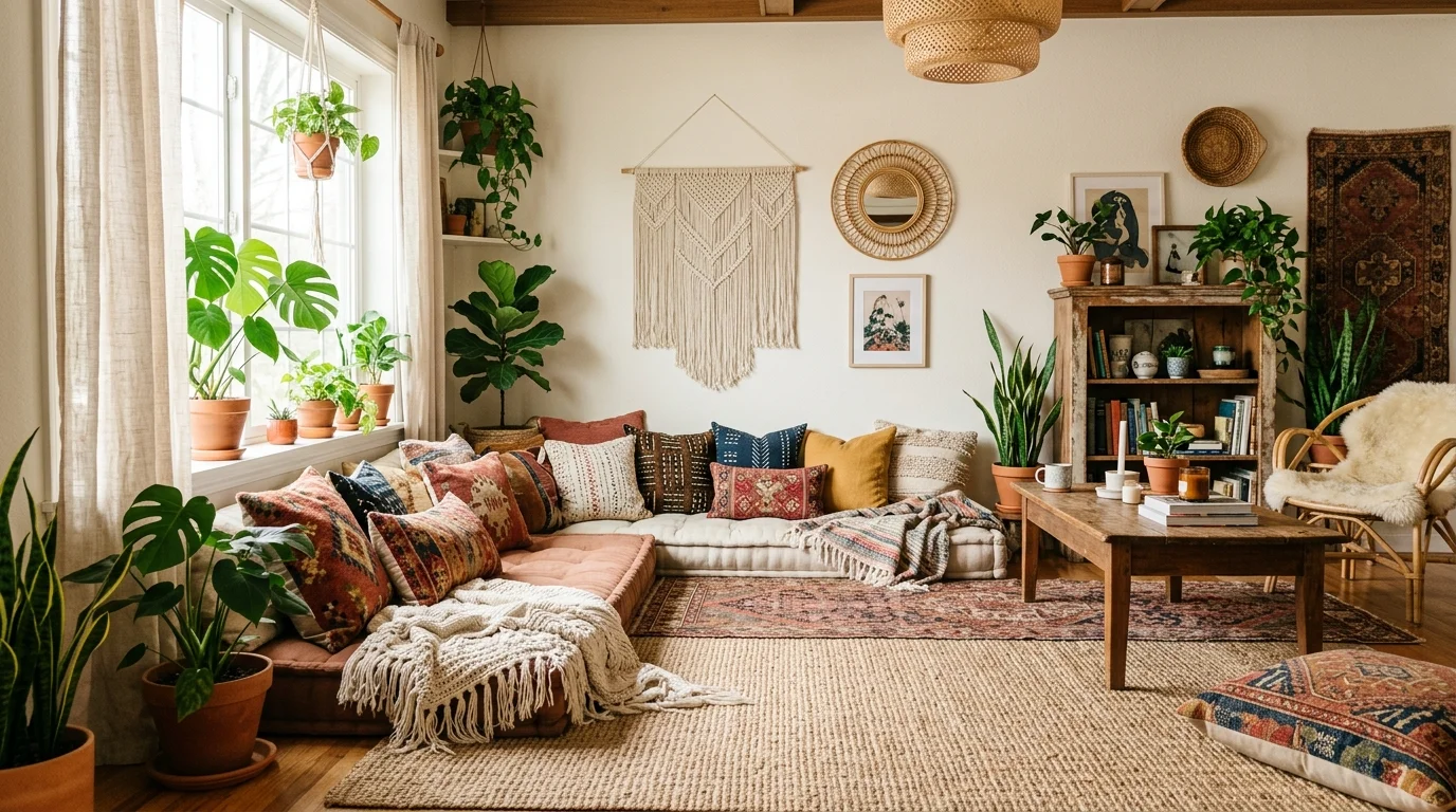 14 Free Spirited Boho Living Room Designs for an Eclectic Home