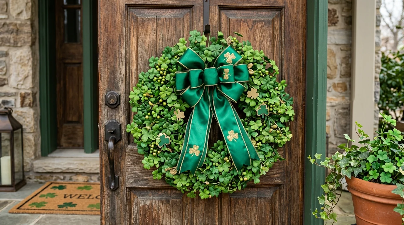 11 Lucky St Patricks Day Wreath Ideas for a Festive Green Welcome