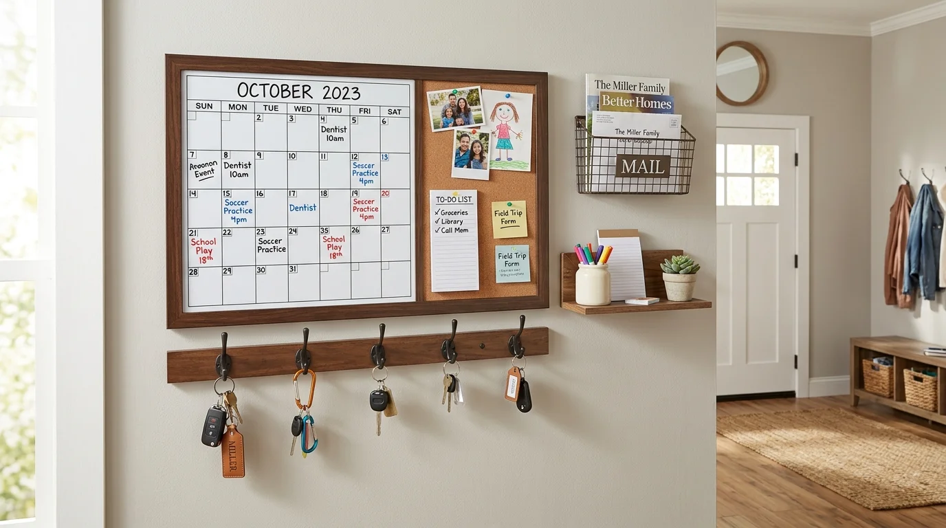 12 Organized Family Command Center Ideas for a Tidy Household Hub