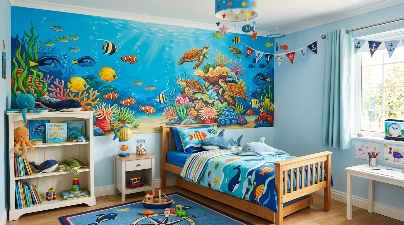 A wall with polka dots in multiple colors bright lighting cheerful energetic atmosphere no people