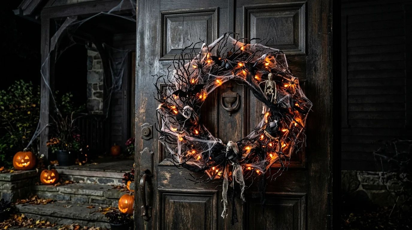 13 Spooky DIY Halloween Wreath Ideas for a Festive Front Door