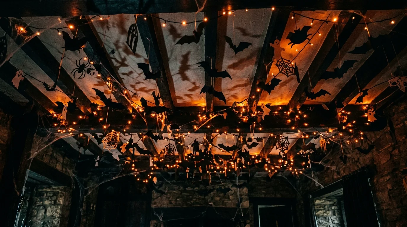 14 Spooky Halloween Ceiling Decoration Ideas for Overhead Frights