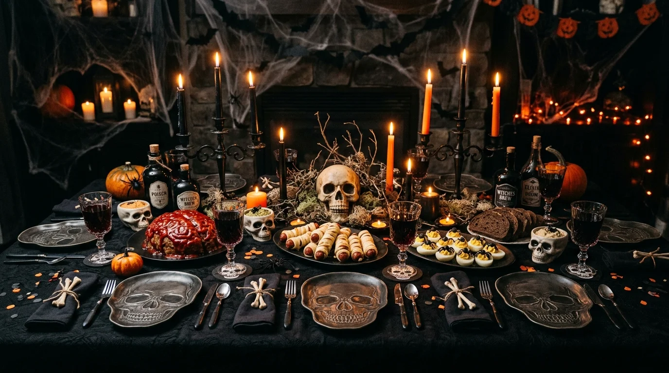 13 Spooky Halloween Party Table Setups for a Frightful Feast