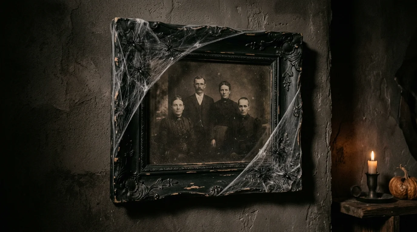 13 Spooky Upcycled Picture Frame Ideas for Halloween Home Decor