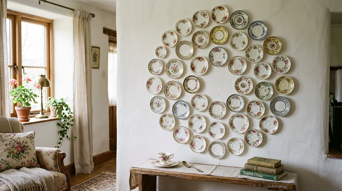 12 Vintage Home Decor Projects with Cups and Plates for Eclectic Style