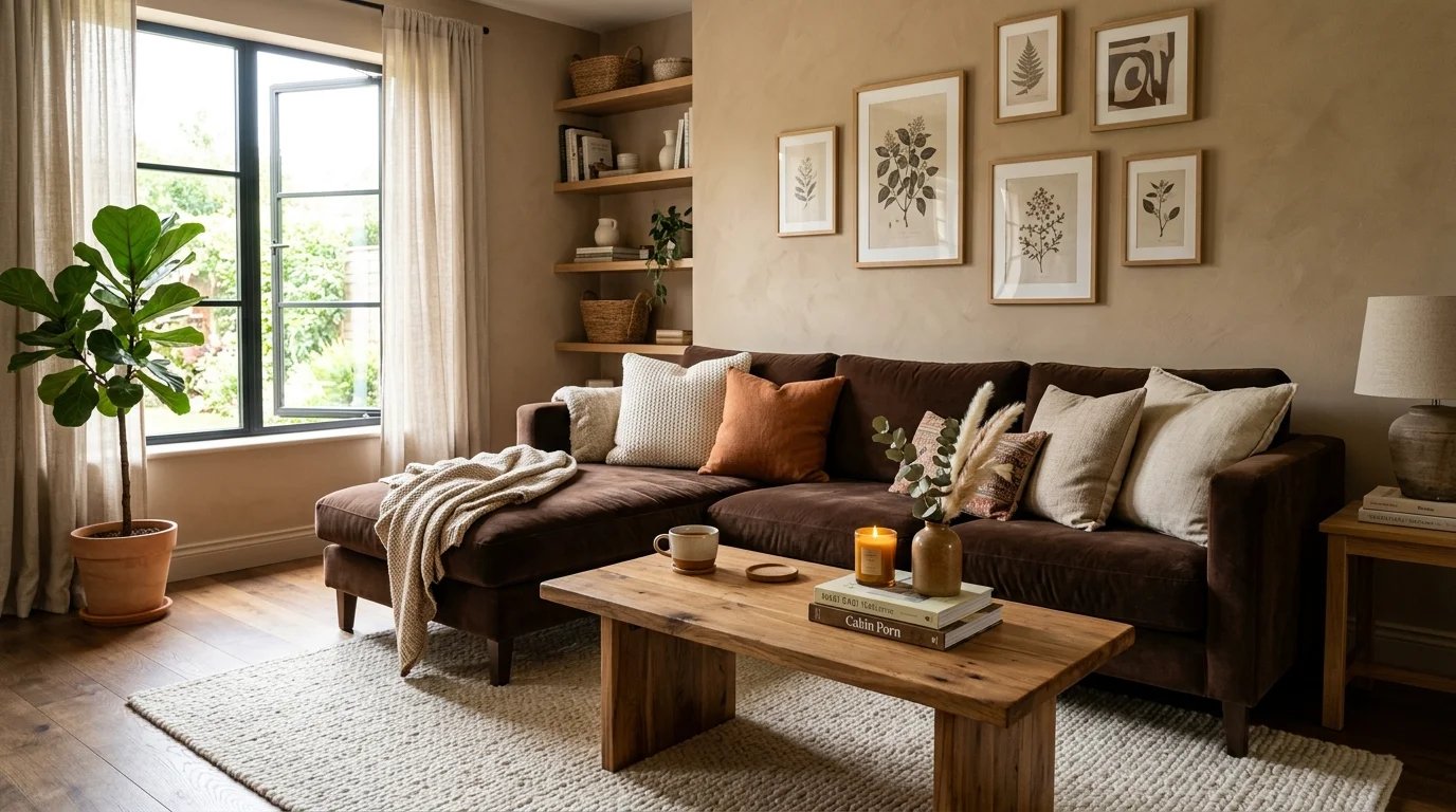 13 Warm Brown Living Room Design Ideas for a Cozy Earth Toned Space