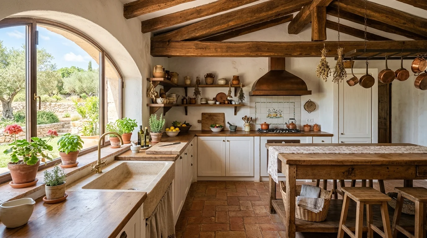 12 Warm Terracotta Tile Ideas for a Mediterranean Kitchen Floor