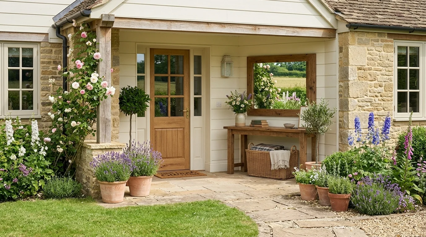 13 Welcoming Farmhouse Entryway Design Ideas for Rustic Curb Appeal